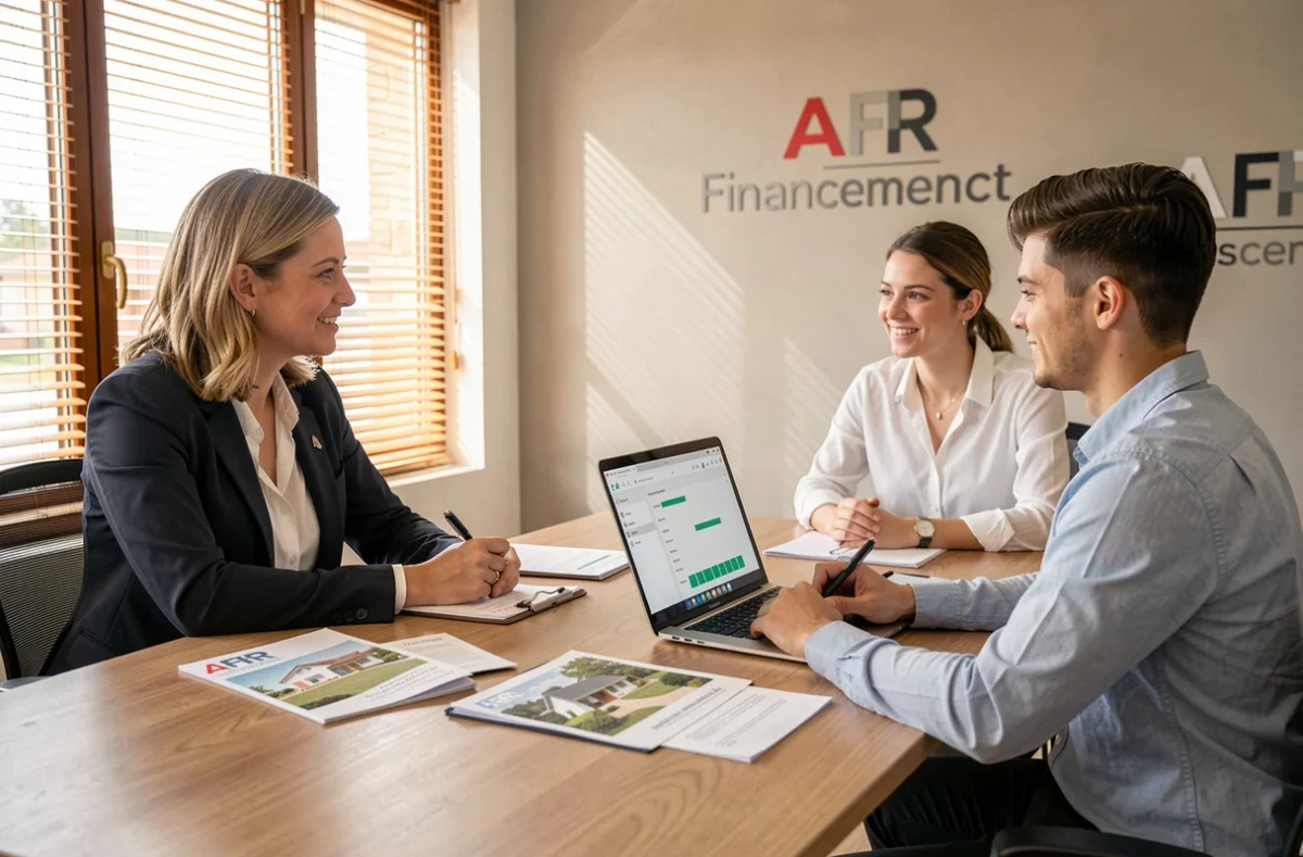 Conseillère AFR Financement à Borgo accompagnant un couple pour un projet immobilier